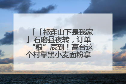 「祁连山下是我家」石磨昼夜转，订单“粮”辰到！高台这个村靠黑小麦面粉拿下成立来最大订单