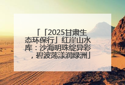 「2025甘肃生态环保行」红崖山水库：沙海明珠绽异彩，碧波荡漾润绿洲