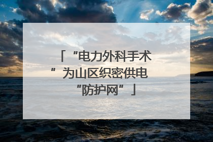 “电力外科手术”为山区织密供电“防护网”