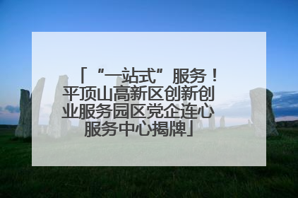 “一站式”服务！平顶山高新区创新创业服务园区党企连心服务中心揭牌