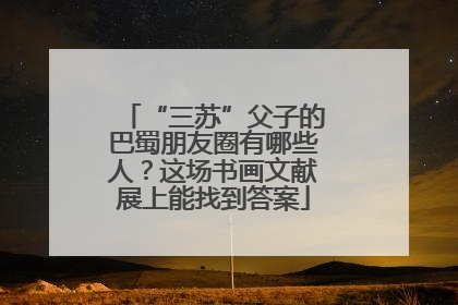 “三苏”父子的巴蜀朋友圈有哪些人？这场书画文献展上能找到答案