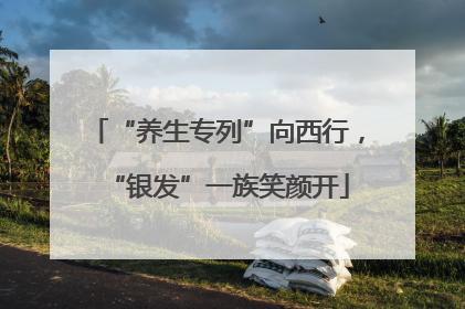 “养生专列”向西行，“银发”一族笑颜开