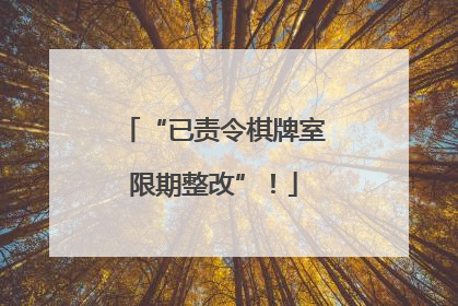 “已责令棋牌室限期整改”！