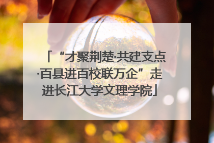 “才聚荆楚·共建支点·百县进百校联万企”走进长江大学文理学院