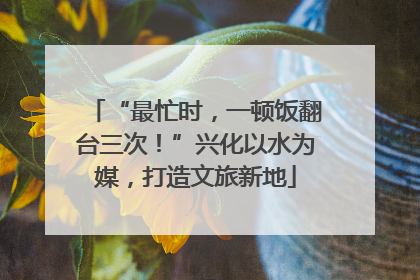 “最忙时，一顿饭翻台三次！”兴化以水为媒，打造文旅新地