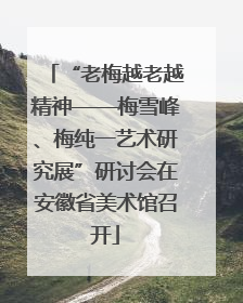 “老梅越老越精神——梅雪峰、梅纯一艺术研究展”研讨会在安徽省美术馆召开