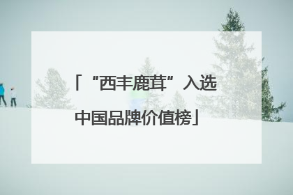 “西丰鹿茸”入选中国品牌价值榜