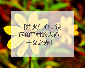 烽火仁心：镇远和平村的人道主义之光