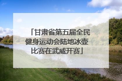 甘肃省第五届全民健身运动会陆地冰壶比赛在武威开赛