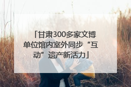 甘肃300多家文博单位馆内室外同步“互动”遗产新活力
