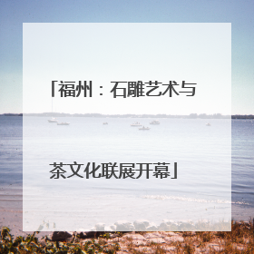 福州：石雕艺术与茶文化联展开幕