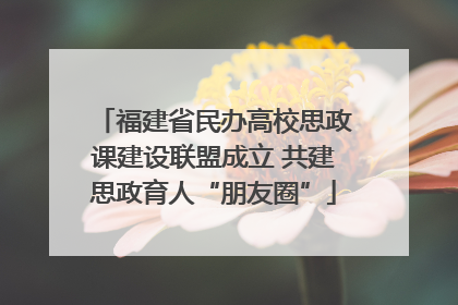 福建省民办高校思政课建设联盟成立 共建思政育人“朋友圈”