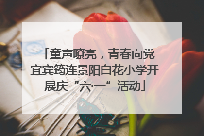 童声嘹亮，青春向党 宜宾筠连景阳白花小学开展庆“六·一”活动