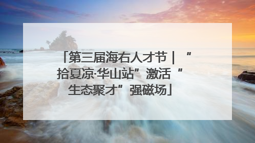 第三届海右人才节｜“拾夏凉·华山站”激活“生态聚才”强磁场