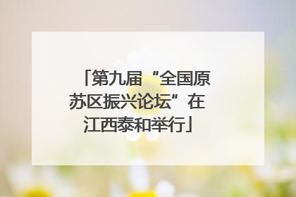 第九届“全国原苏区振兴论坛”在江西泰和举行