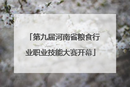第九届河南省粮食行业职业技能大赛开幕