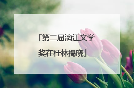 第二届漓江文学奖在桂林揭晓