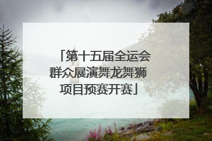 第十五届全运会群众展演舞龙舞狮项目预赛开赛