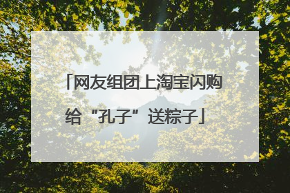 网友组团上淘宝闪购给“孔子”送粽子