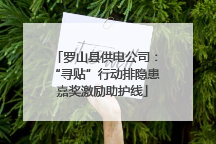 罗山县供电公司：“寻贴”行动排隐患 嘉奖激励助护线
