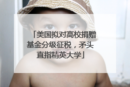 美国拟对高校捐赠基金分级征税，矛头直指精英大学