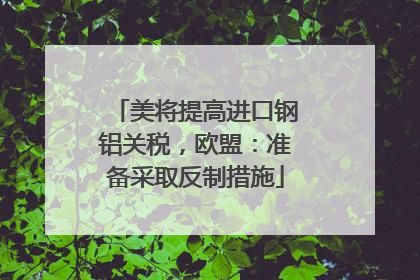 美将提高进口钢铝关税，欧盟：准备采取反制措施