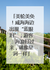 美轮美奂！威海海边出现“蓝眼泪”，游客：海浪打过来，就像星河一样