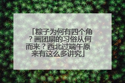粽子为何有四个角？画团扇的习俗从何而来？西北过端午原来有这么多讲究