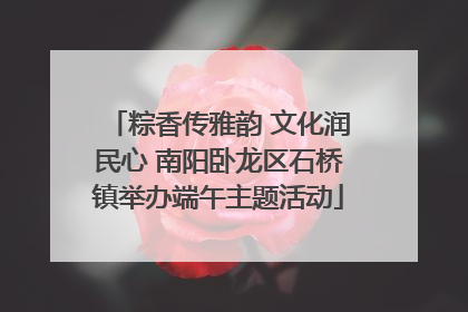 粽香传雅韵 文化润民心 南阳卧龙区石桥镇举办端午主题活动