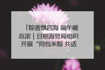 粽香飘四海 端午暖意浓｜日照海警局组织开展“同包米粽 共话端午”系列活动