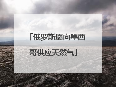 俄罗斯愿向墨西哥供应天然气