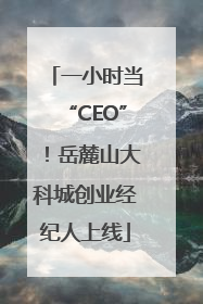 一小时当“CEO”！岳麓山大科城创业经纪人上线