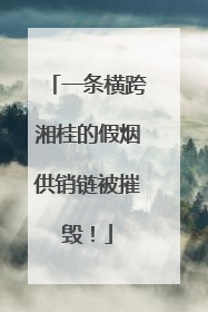 一条横跨湘桂的假烟供销链被摧毁！