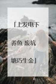 上发电下养鱼 废坑塘巧生金