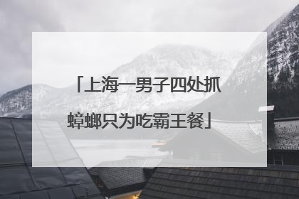 上海一男子四处抓蟑螂只为吃霸王餐