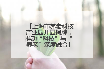上海市养老科技产业园开园揭牌，推动“科技”与“养老”深度融合