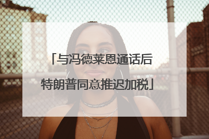 与冯德莱恩通话后 特朗普同意推迟加税