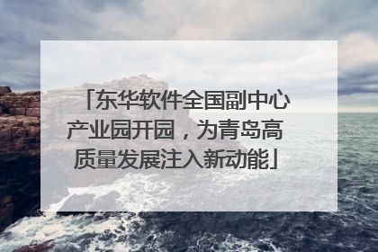 东华软件全国副中心产业园开园，为青岛高质量发展注入新动能