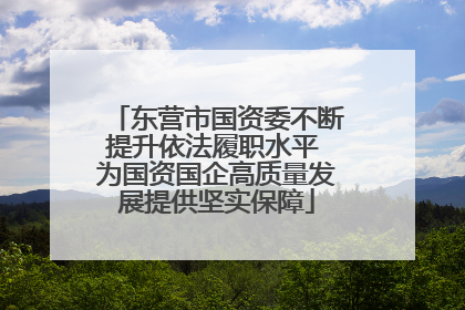 东营市国资委不断提升依法履职水平 为国资国企高质量发展提供坚实保障