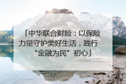 中华联合财险：以保险力量守护美好生活，践行“金融为民”初心