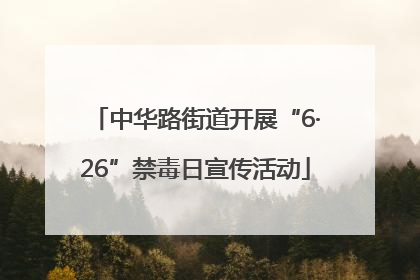 中华路街道开展“6·26”禁毒日宣传活动