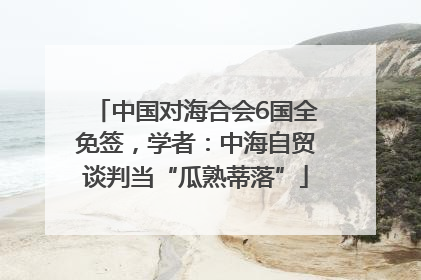 中国对海合会6国全免签，学者：中海自贸谈判当“瓜熟蒂落”