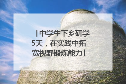 中学生下乡研学5天，在实践中拓宽视野锻炼能力