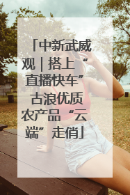 中新武威观｜搭上“直播快车” 古浪优质农产品“云端”走俏