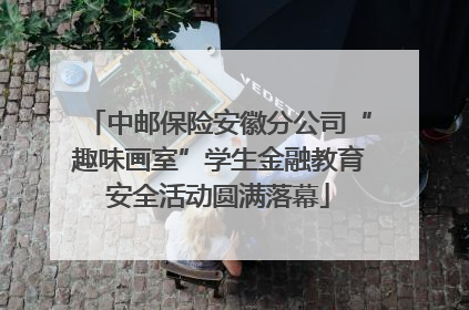 中邮保险安徽分公司“趣味画室”学生金融教育安全活动圆满落幕