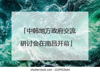 中韩地方政府交流研讨会在南昌开幕