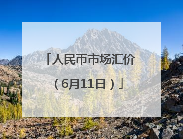 人民币市场汇价（6月11日）