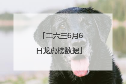 二六三6月6日龙虎榜数据