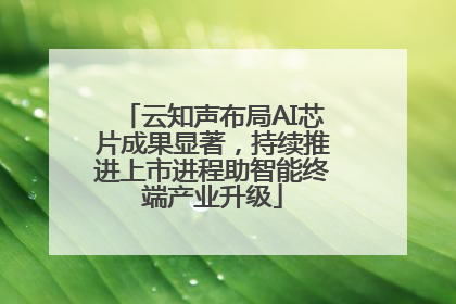 云知声布局AI芯片成果显著，持续推进上市进程助智能终端产业升级
