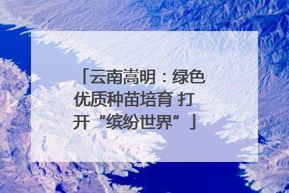 云南嵩明：绿色优质种苗培育 打开“缤纷世界”